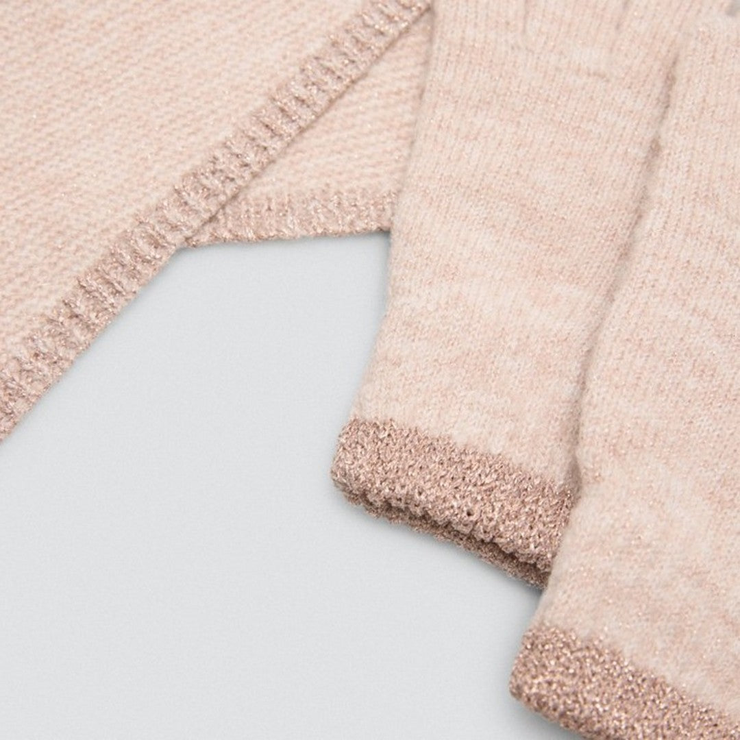 Ysabel Mora Donna Set Sciarpa E Guanti Cipria - 70686