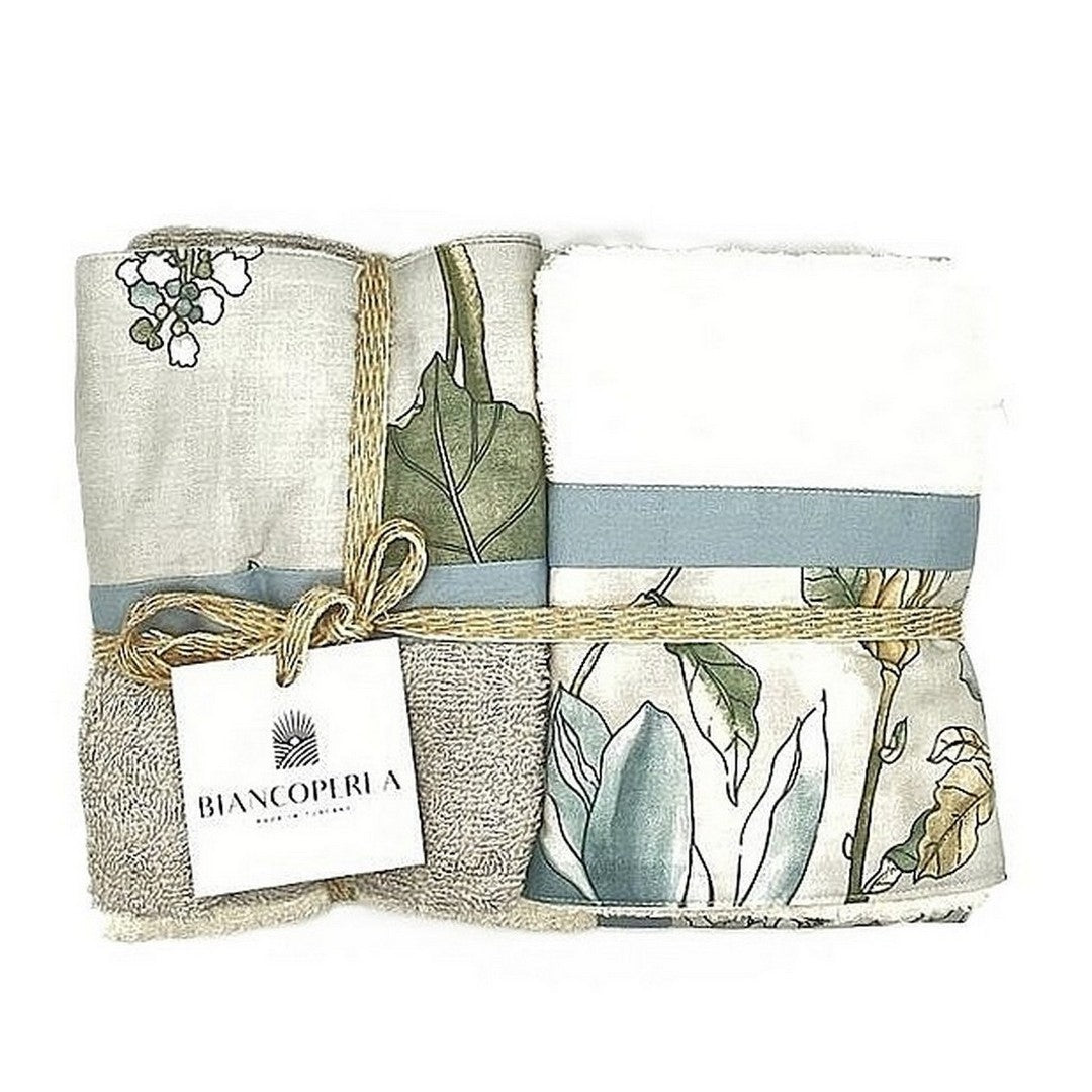 Biancoperla Set spugna 4 pezzi 2 Viso + 2 Ospite