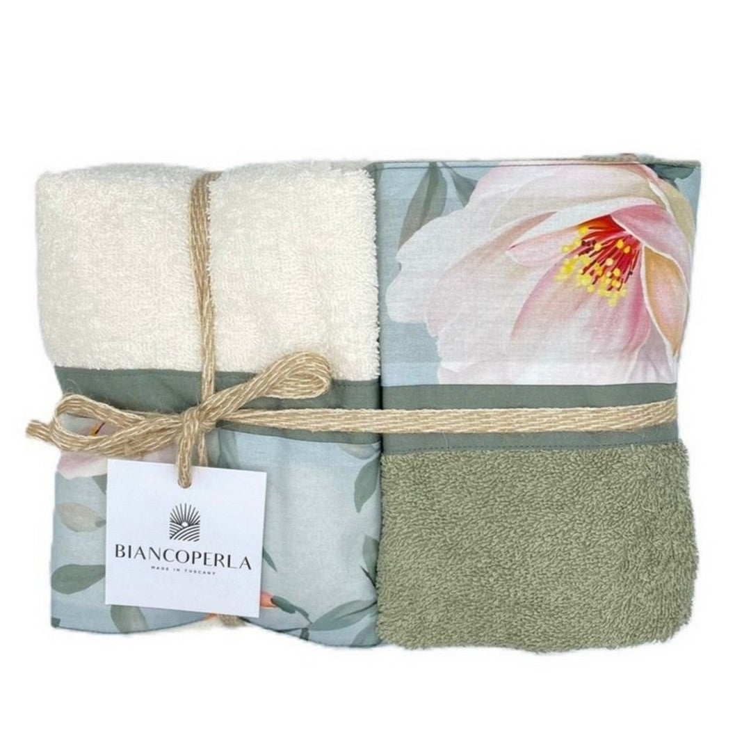 Biancoperla Set spugna 4 pezzi 2 Viso + 2 Ospite