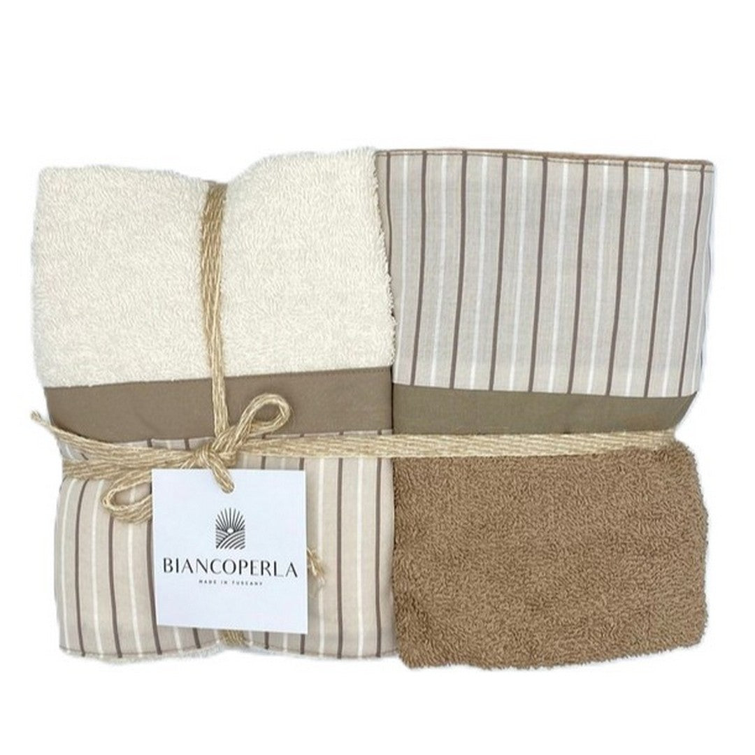 Biancoperla Set spugna 4 pezzi 2 Viso + 2 Ospite