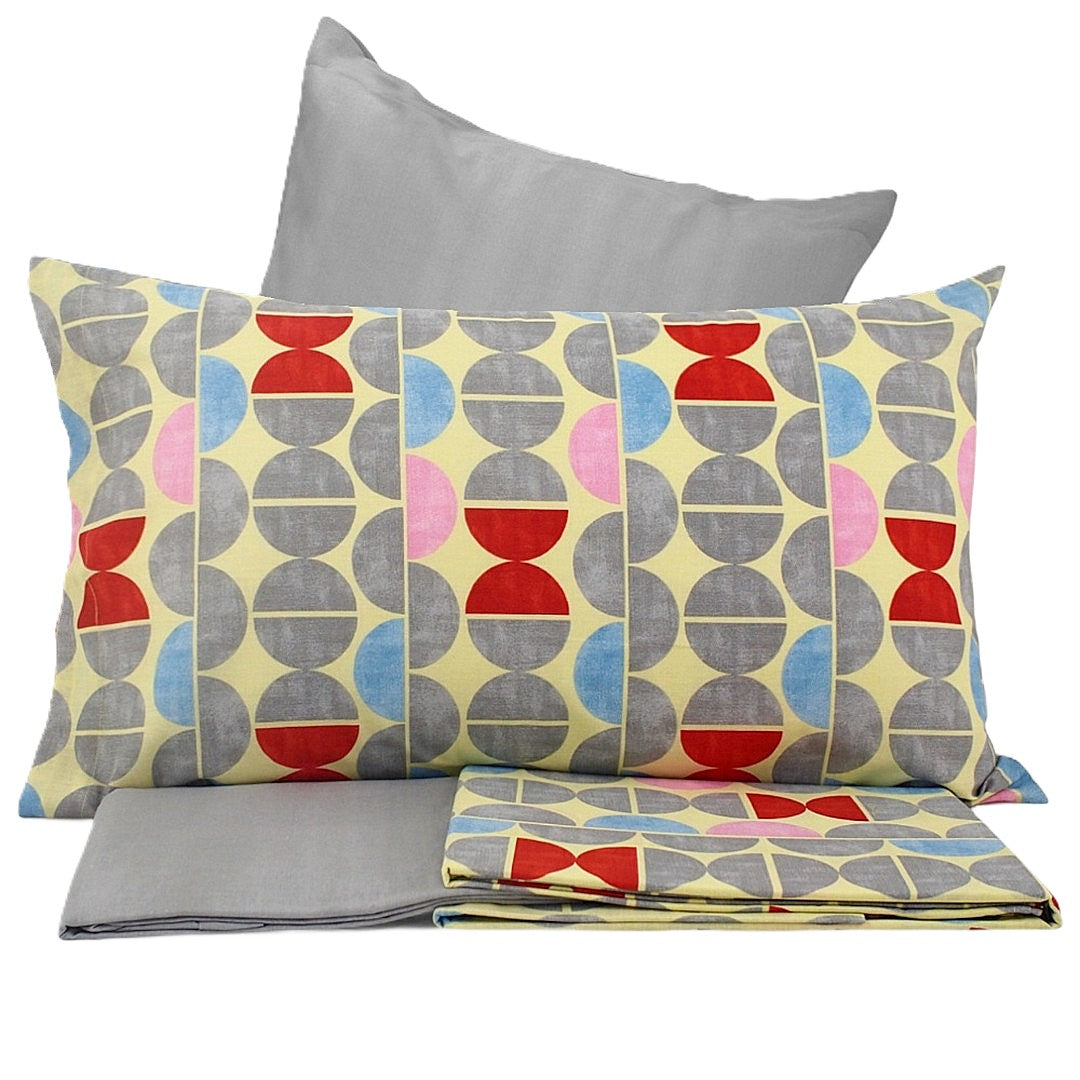 Bassetti Completo Lenzuola Matrimoniale Berry 4 Federe