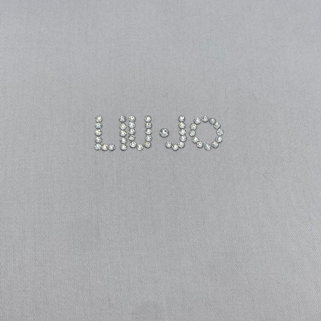 LIU-JO cuscino arredo raso di cotone logo swarovski Tellaro - LL102F-00144