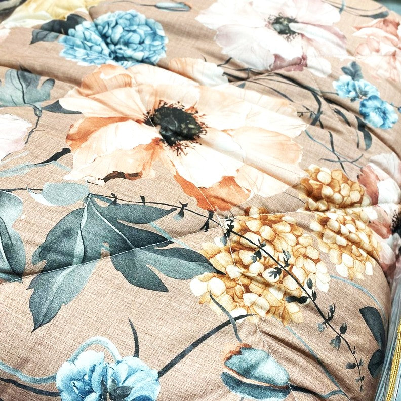 Botticelli Home Trapunta Matrimoniale in Cotone Stampato