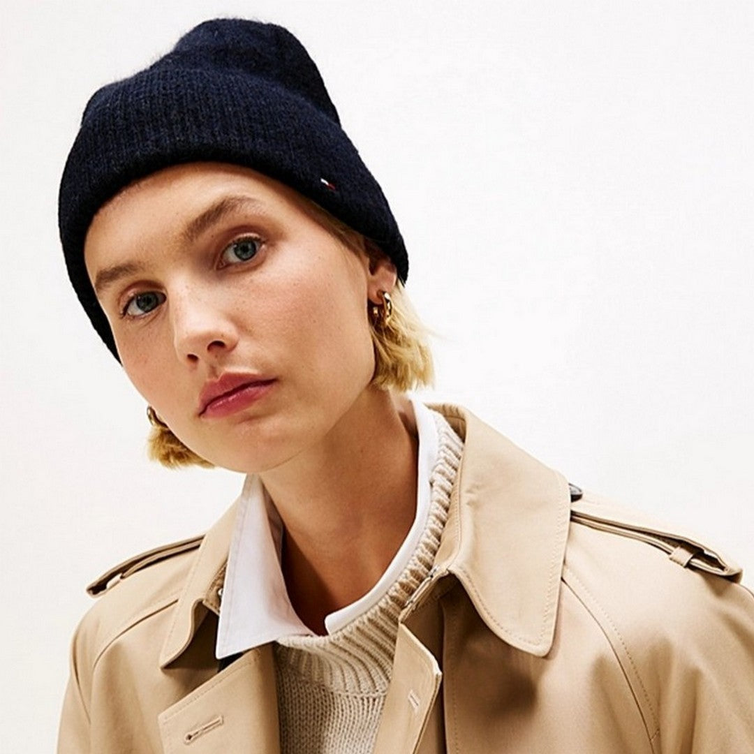 Tommy Hilfiger Cappello Donna Flag Fluffy Beanie AW0AW17779 RBC