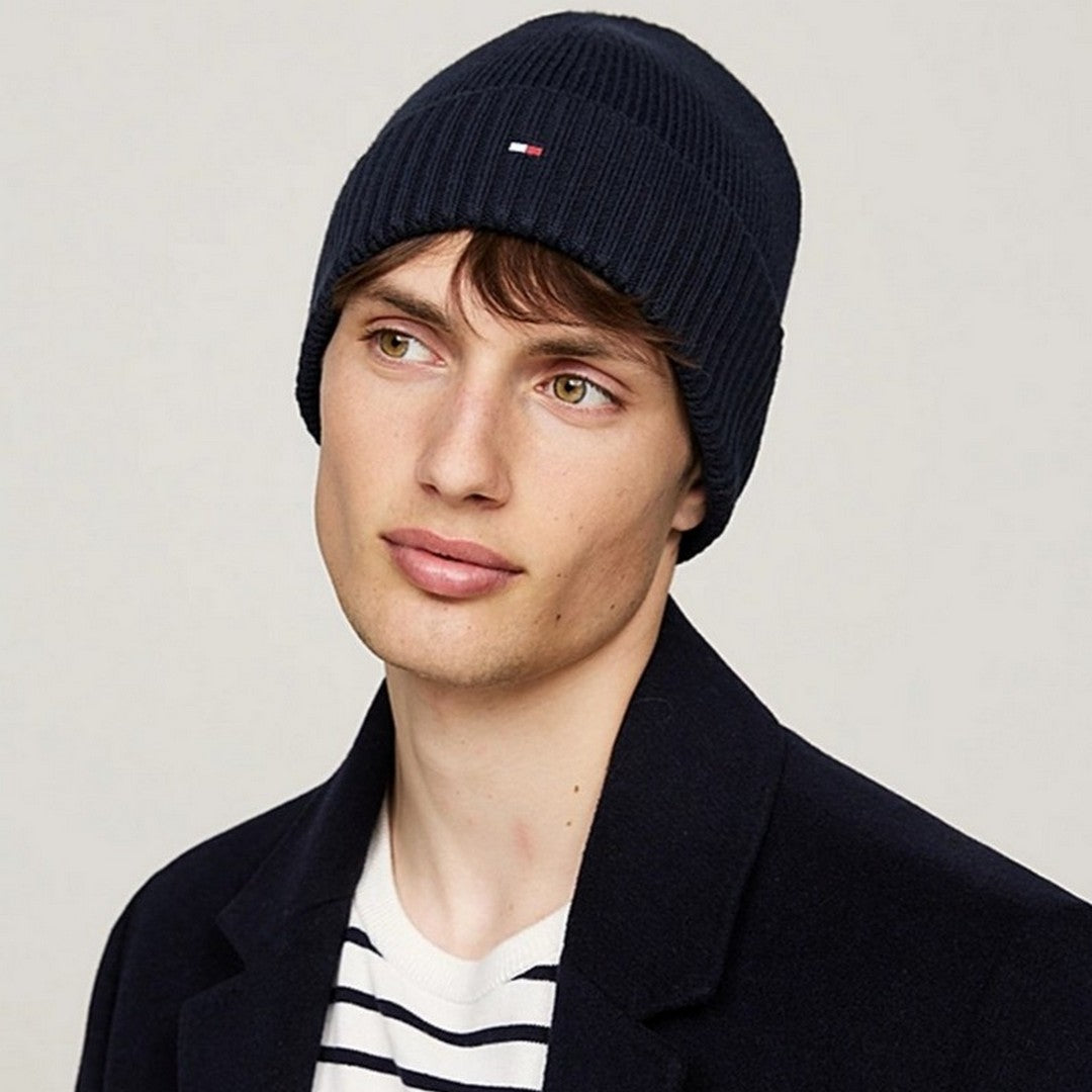 Tommy Hilfiger Cappello Uomo Flag Pima Cotton Beanie AM0AM12796 GSZ