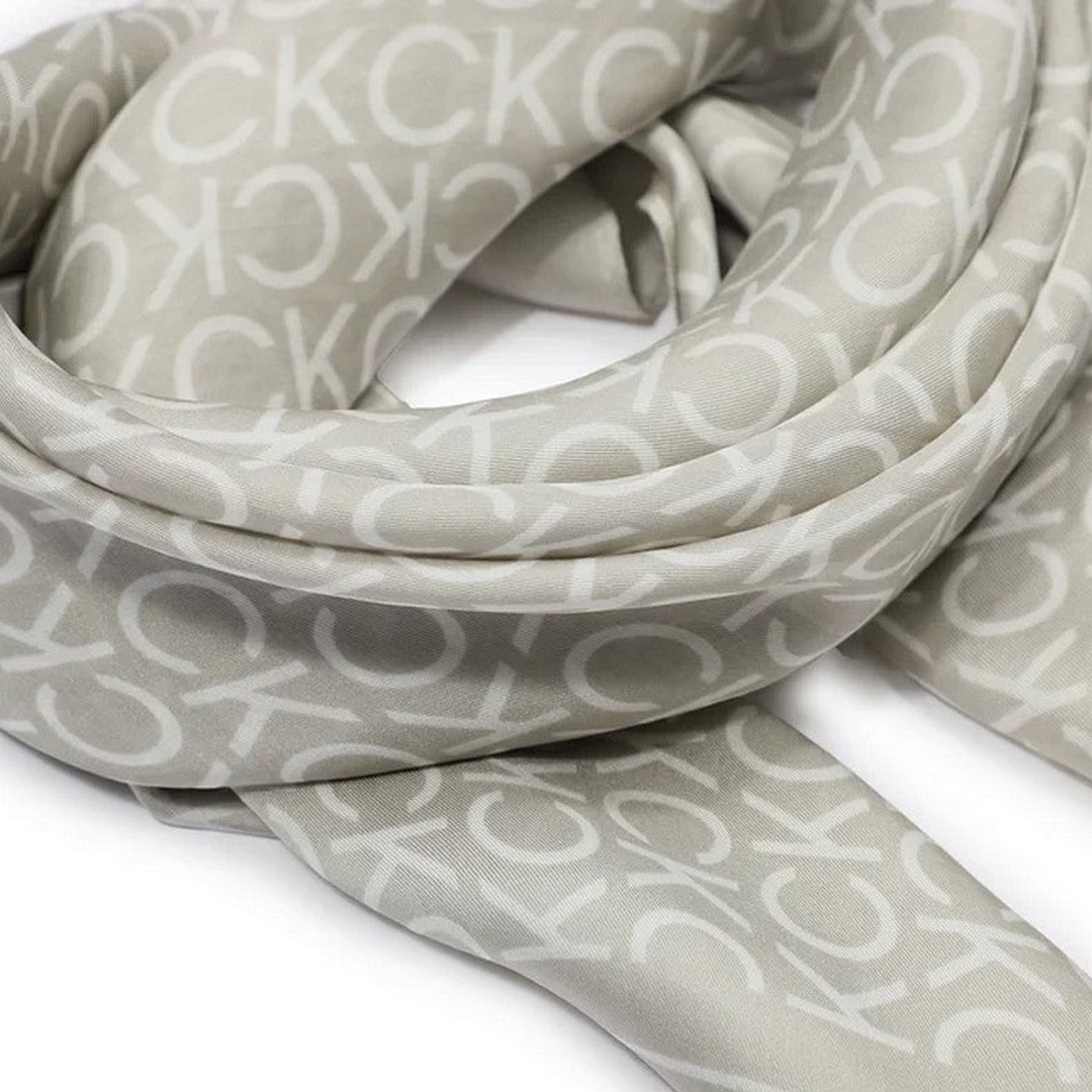 Calvin Klein Foulard Donna Monogram Allover 100% Seta - K60K611413 PEA