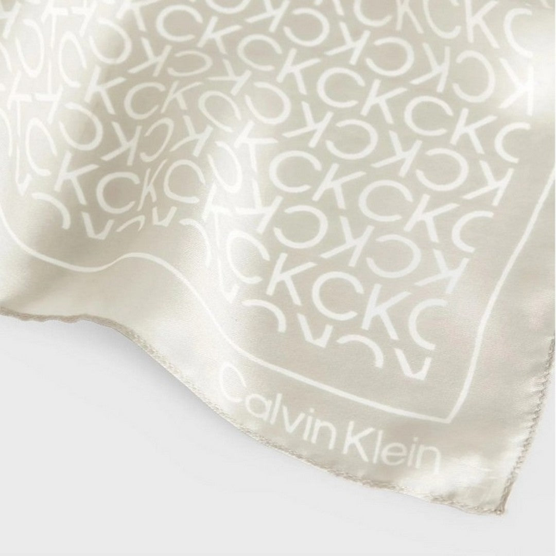 Calvin Klein Foulard Donna Monogram Allover 100% Seta - K60K611413 PEA