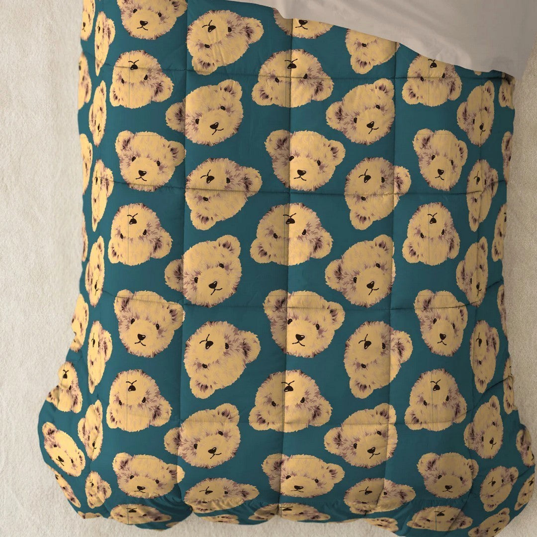 Linea Oro Trapunta Invernale Letto Singolo Stampata Teddy