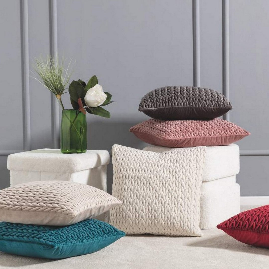 Linea Oro Fodera per Cuscino Arredo in Velluto Intreccio 50x50