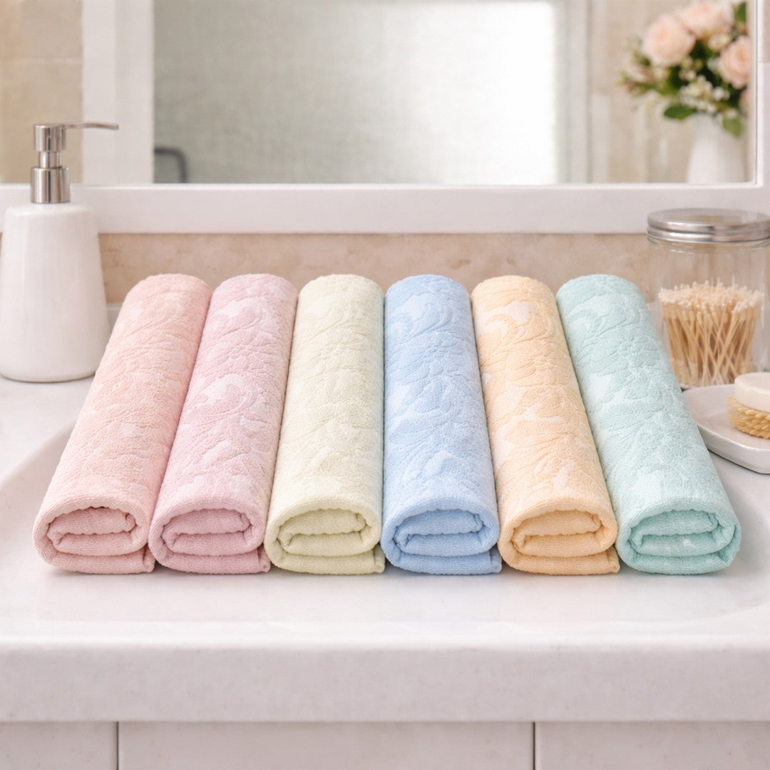 Ratti Set 6 Asciugamani Viso in Spugna 500 gsm