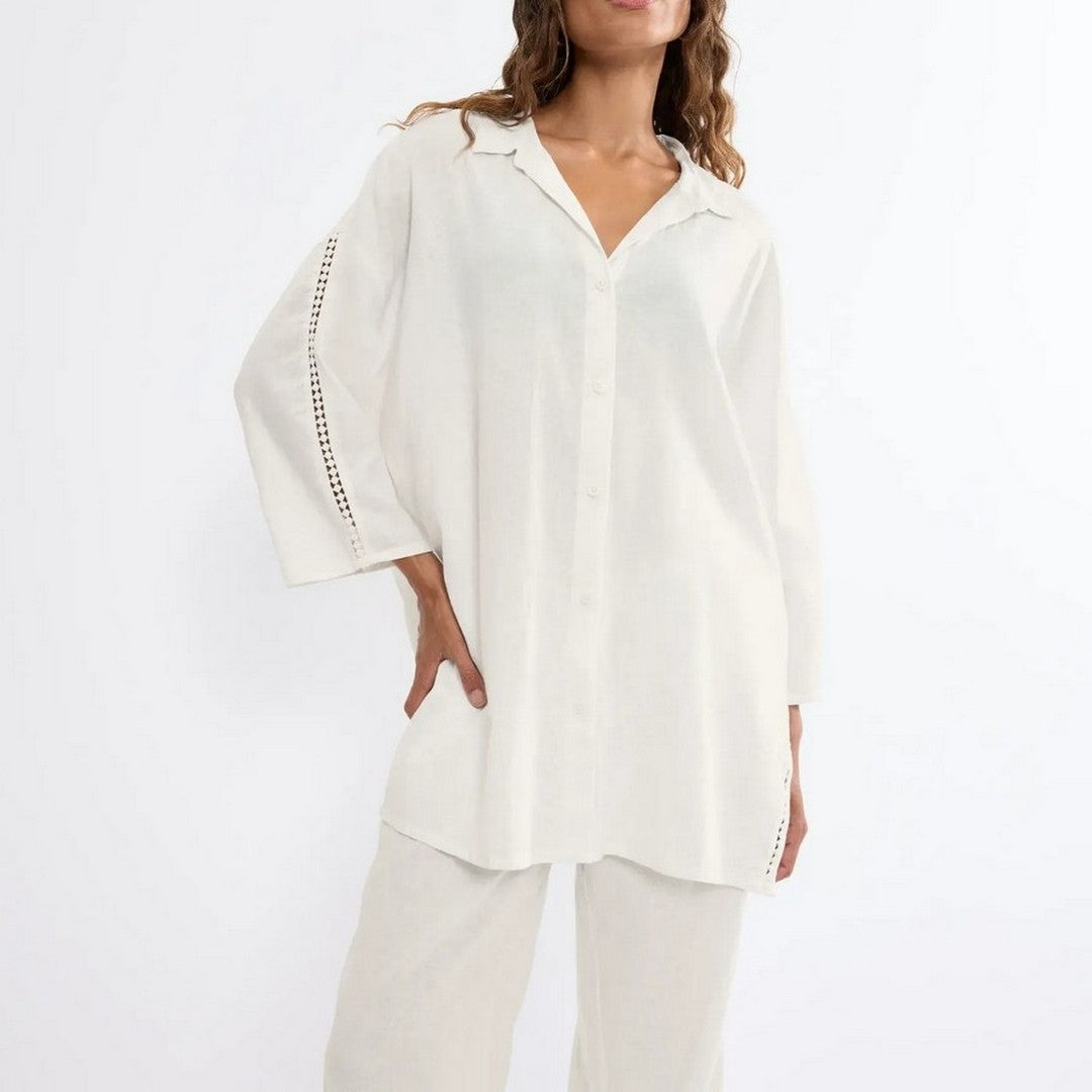 Triumph Beachwear Camicia Donna Lino e Viscosa