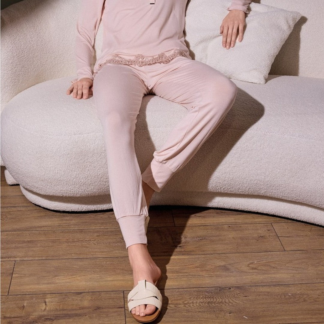 Lormar Pigiama donna in Viscosa Manica Lunga Pantalone Lungo