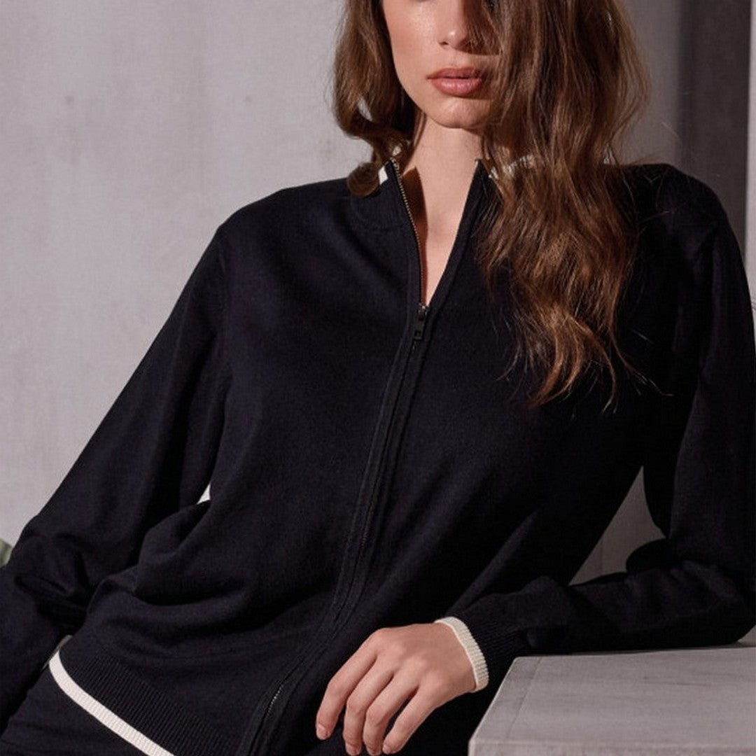 Lormar Tuta Donna Full Zip e Pantalone Palazzo in Maglia