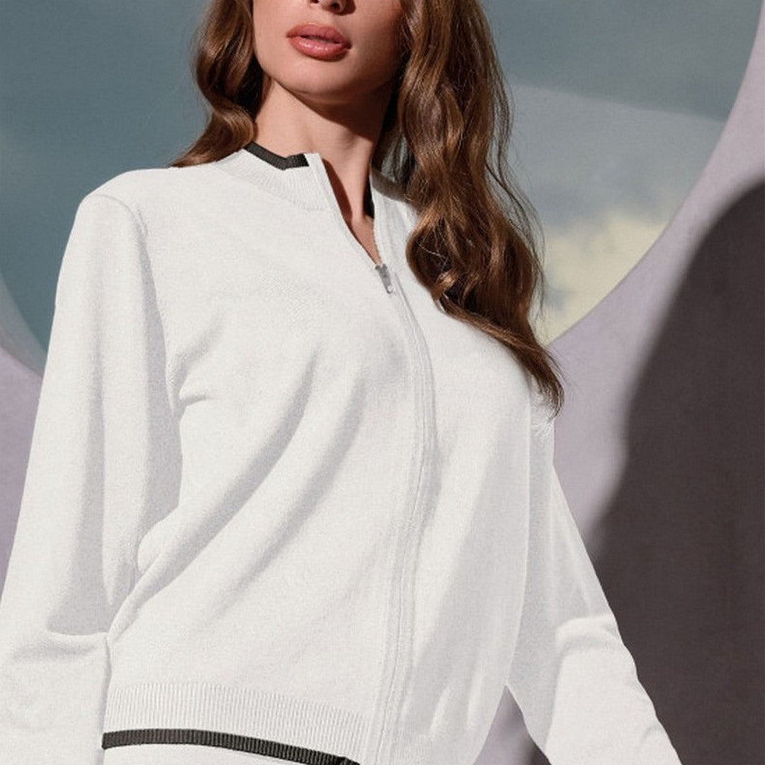 Lormar Tuta Donna Full Zip e Pantalone Palazzo in Maglia