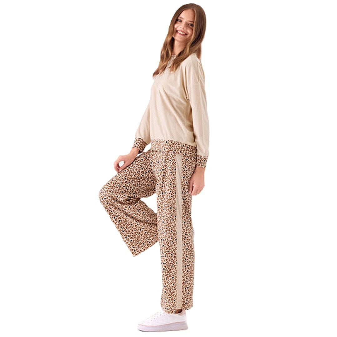 Infiore Tuta Donna in Leggera Ciniglia Morbida Girocollo