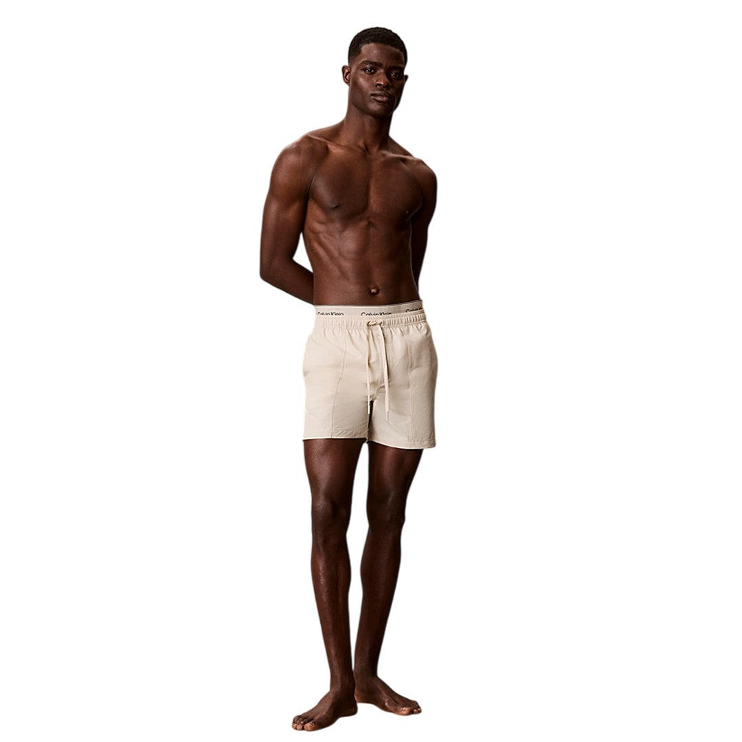 Calvin Klein Beachwear Uomo Costume Pantaloncino Medio - LV00N61017-PD1