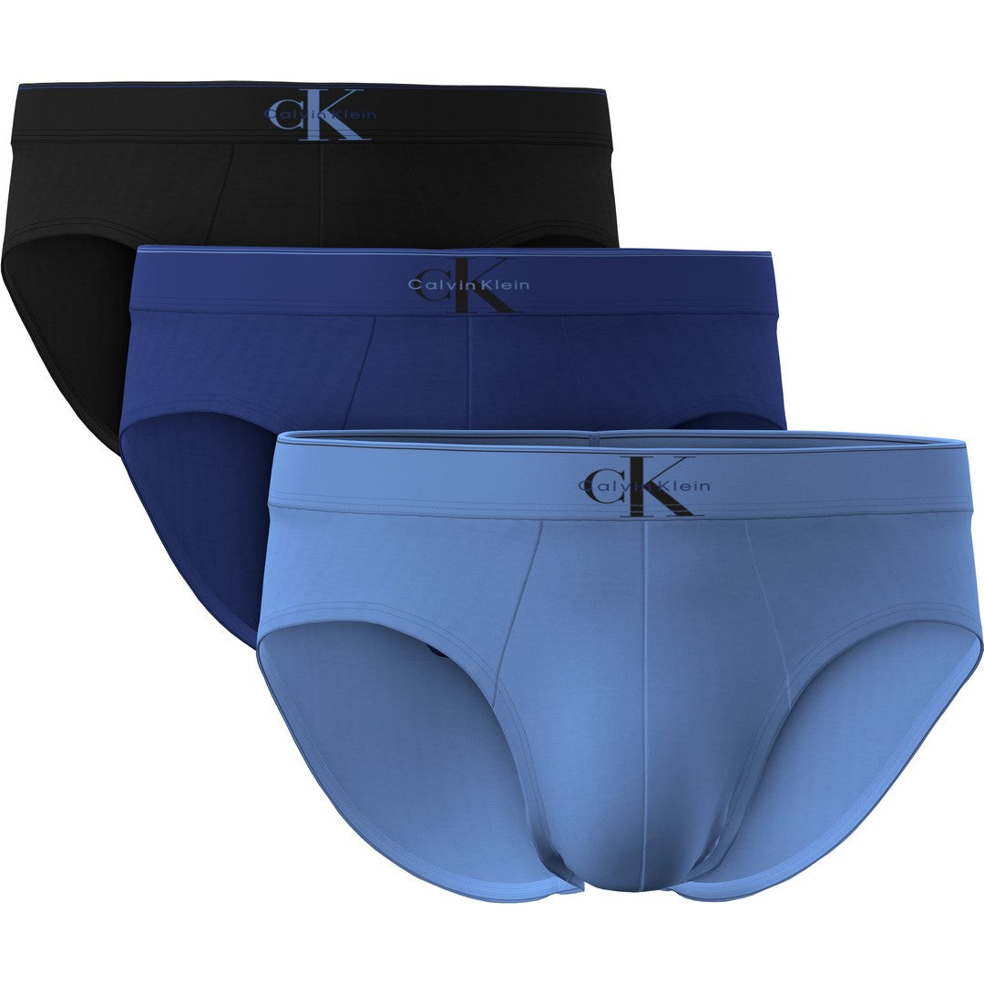 Calvin Klein 3 Pack Slip Uomo Graphic Monogram Cotton - LV00NB4471-TI8