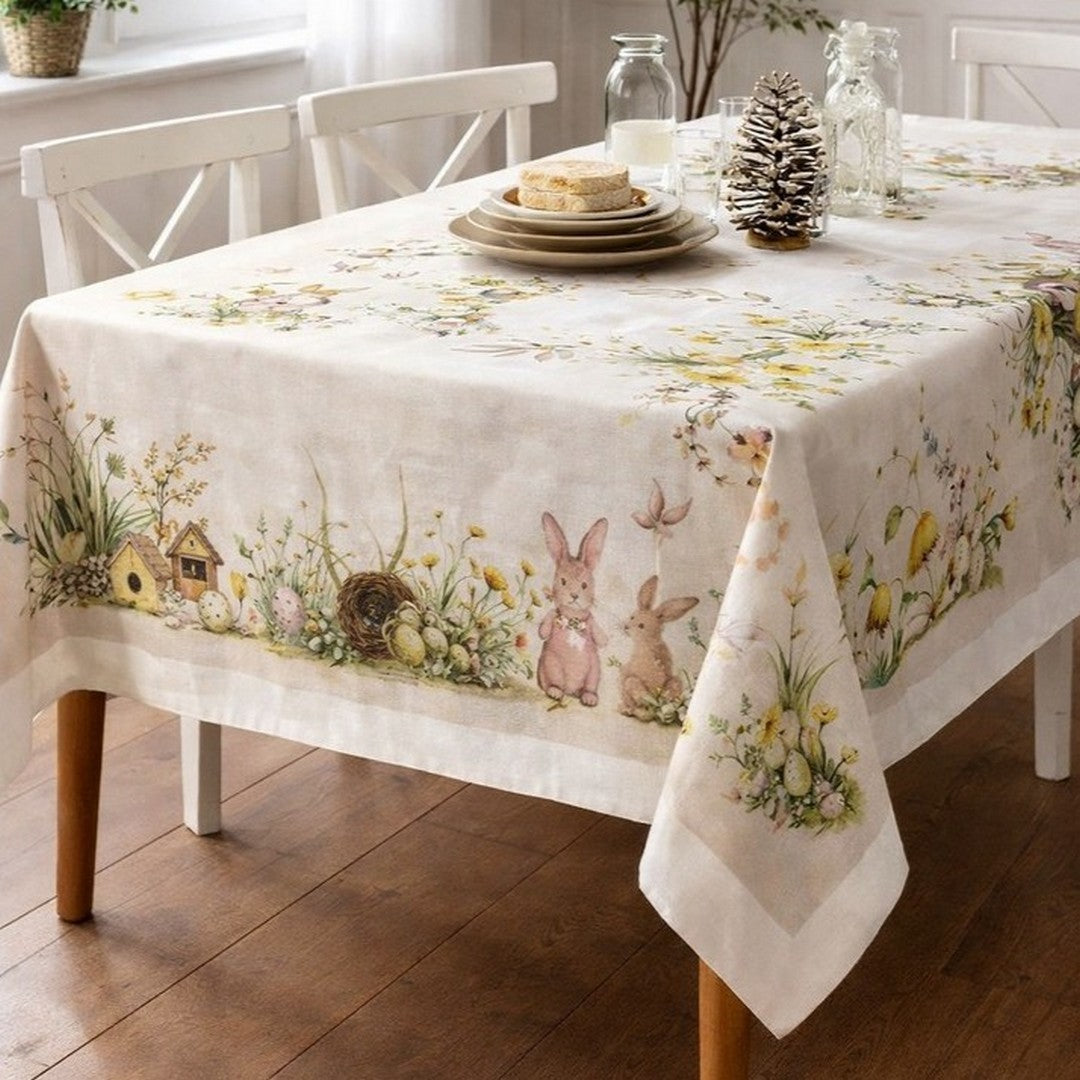 Linea Oro Tovaglia da Tavola Stampata in Cotone Lilly