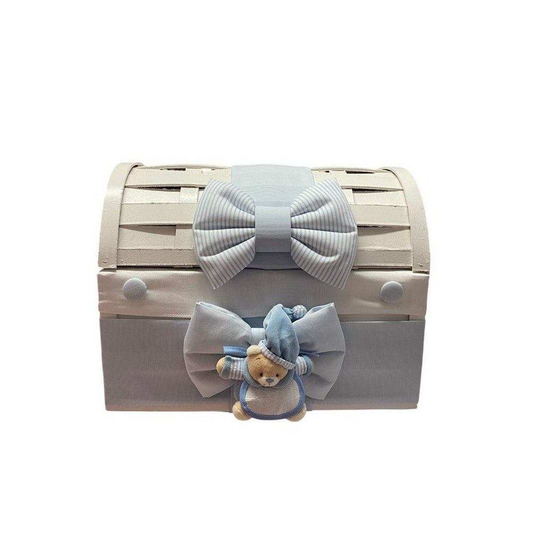 Bauletto Decorativo per Cameretta Orsetto e Fiocchi Celesti