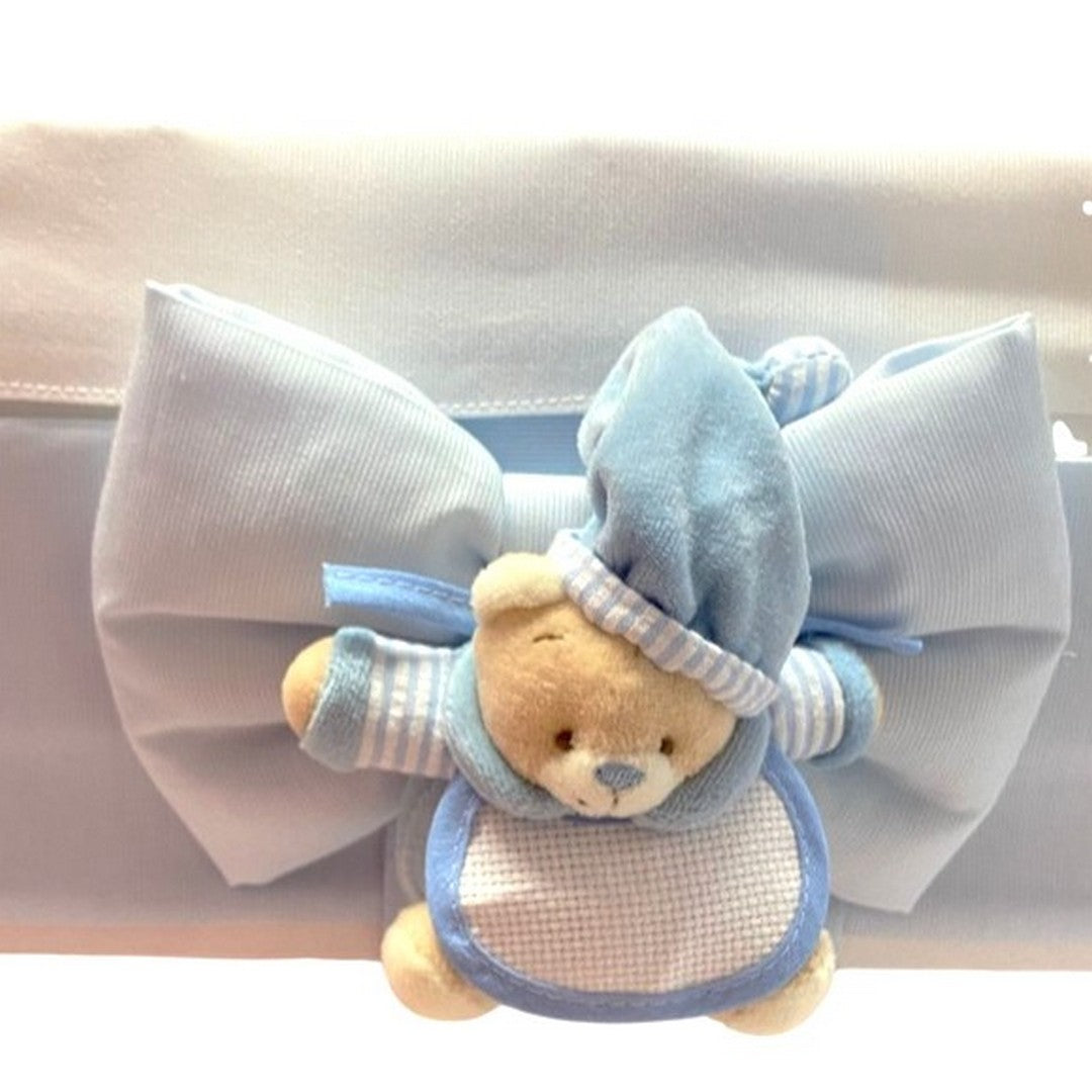 Bauletto Decorativo per Cameretta Orsetto e Fiocchi Celesti