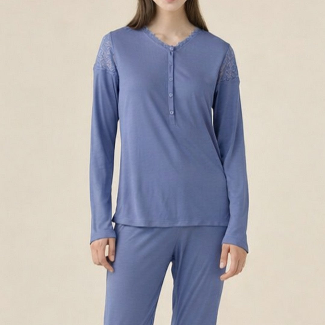 Noidinotte Pigiama Donna Modal Manica Lunga
