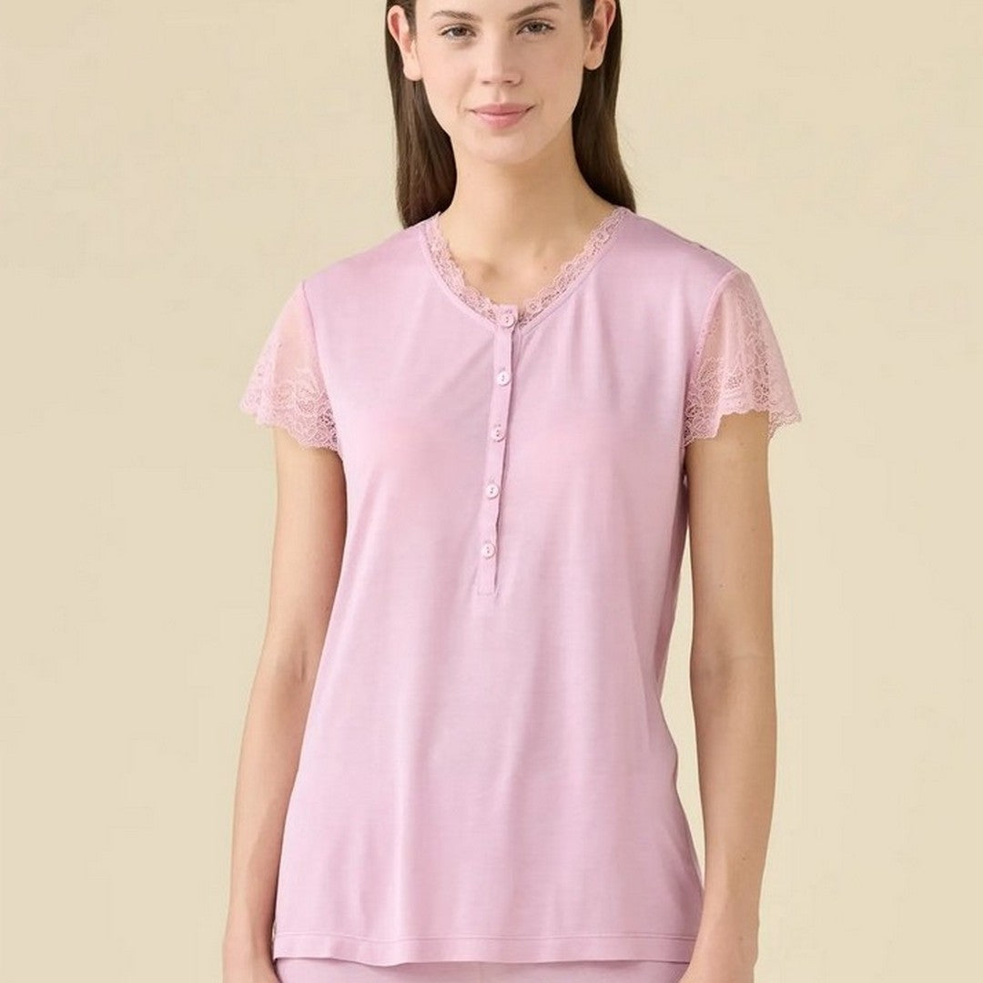 Noidinotte Pigiama Donna Modal Manica Corta Pantalone Lungo - FA009679PB401