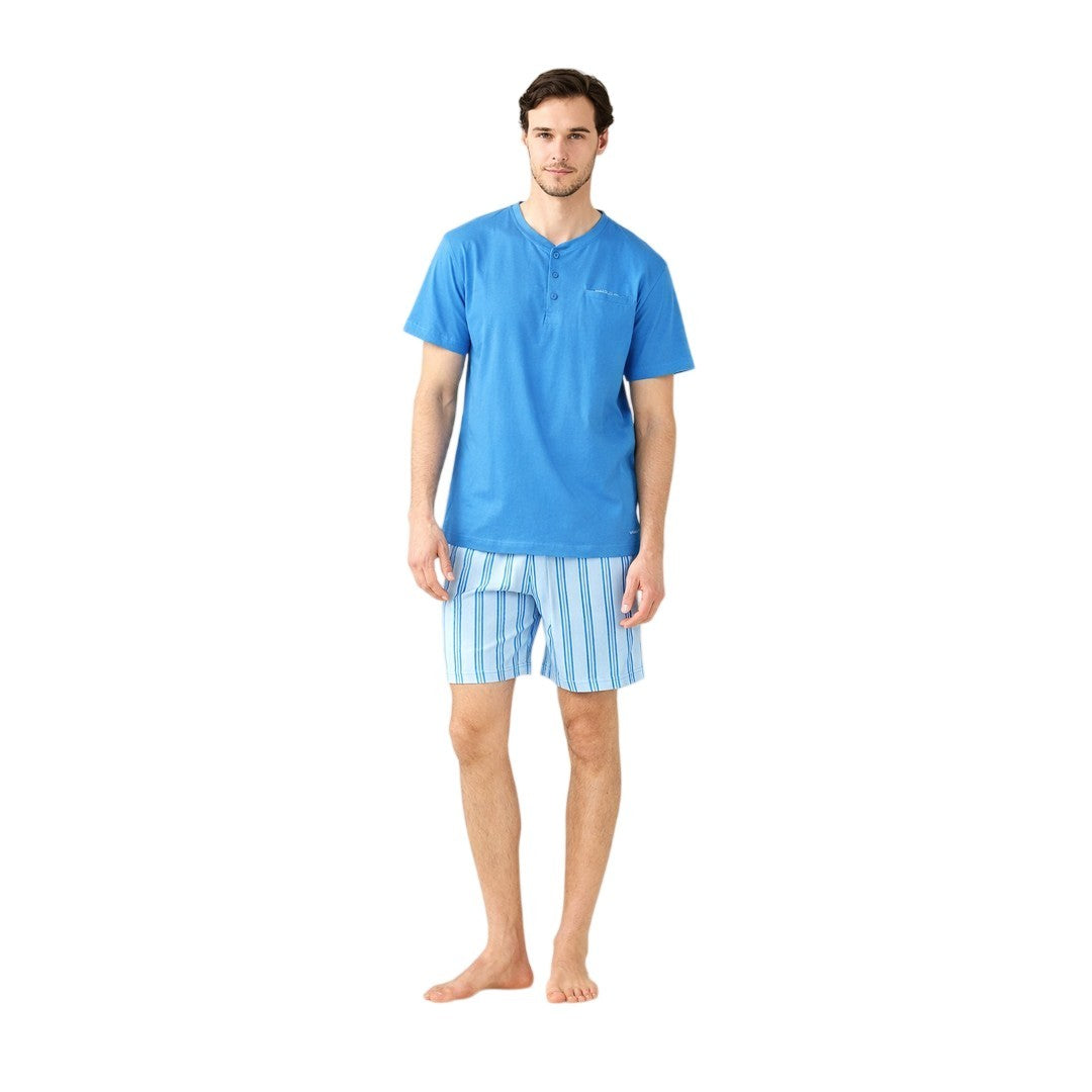 Noidinotte Pigiama Uomo Jersey Di Cotone Manica Corta