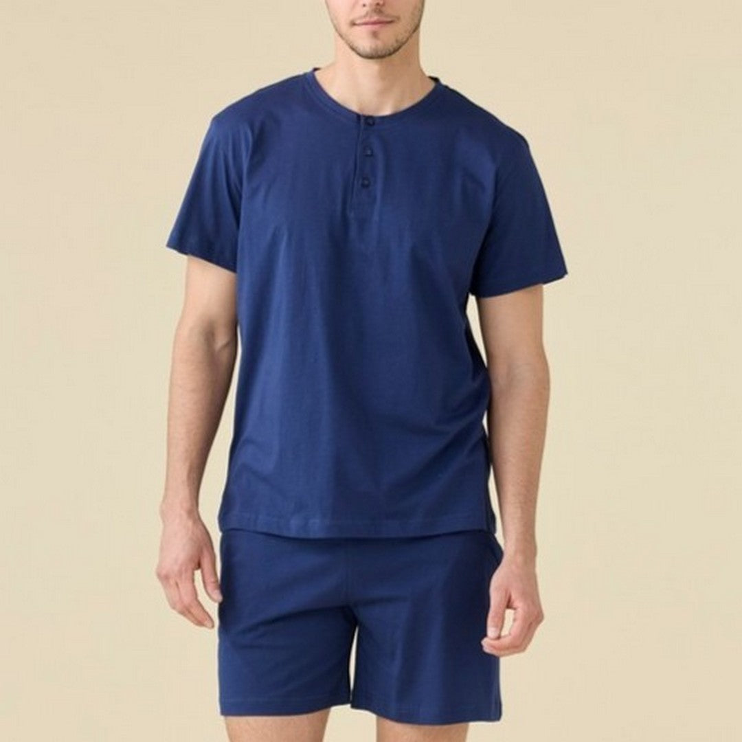 Noidinotte Pigiama Uomo Jersey Di Cotone Manica Corta
