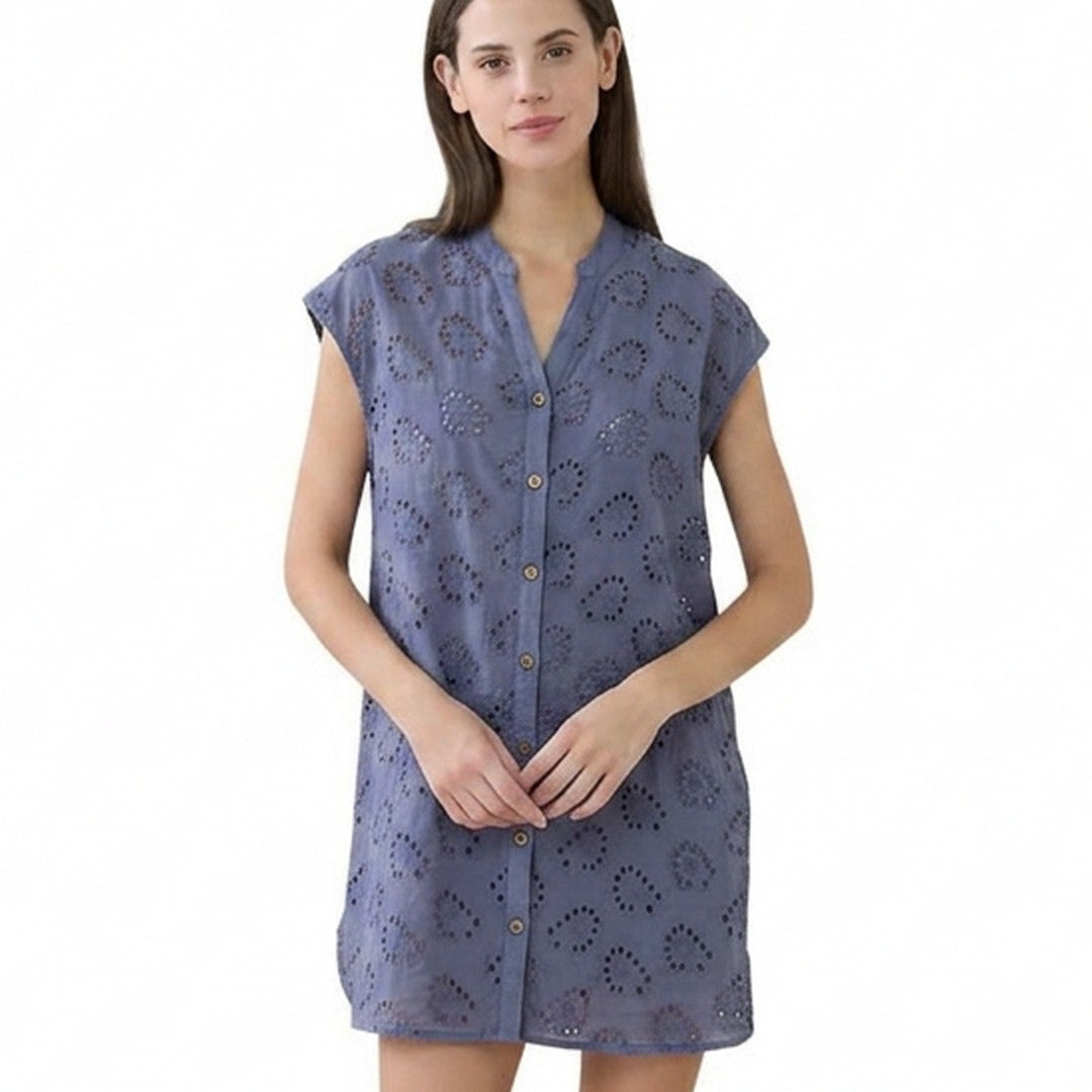 Noidinotte Abito Camicia Donna Giromanica Sangallo