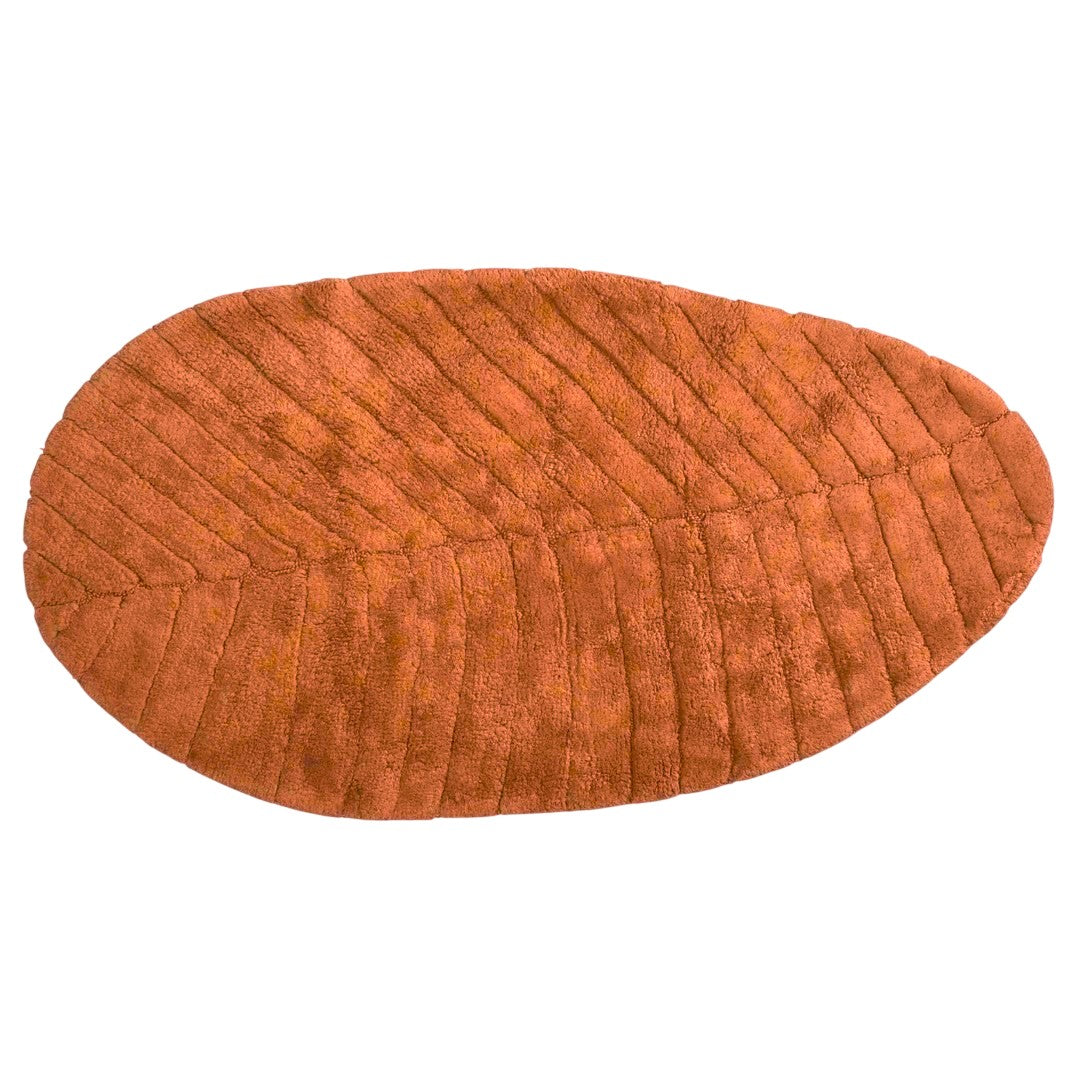 Maison Sucrée Tappeto Bagno in Cotone con Trattamento Antiscivolo - Foglia S46