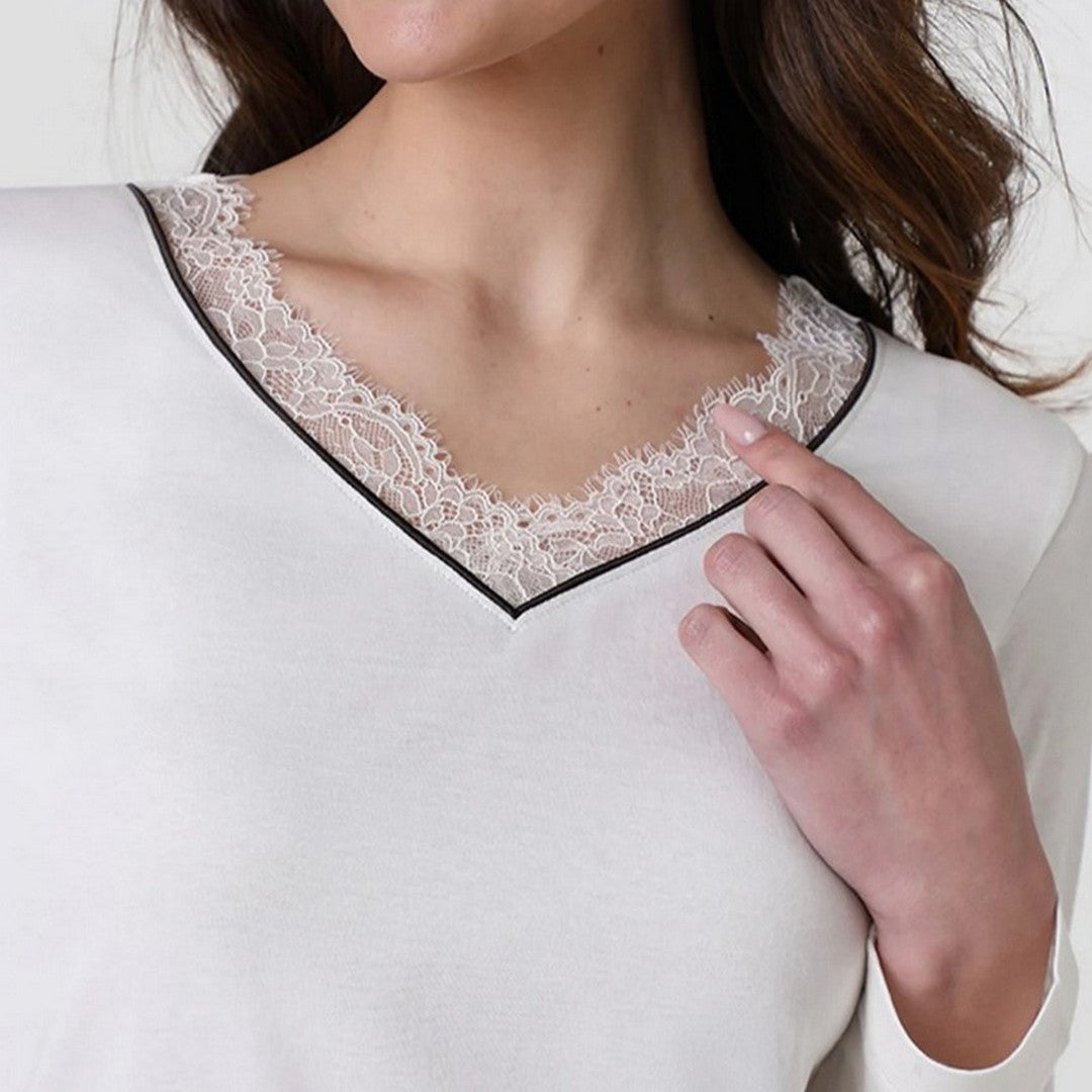 Lovable Donna Pigiama Lungo Cotone e Viscosa 9L0DMU