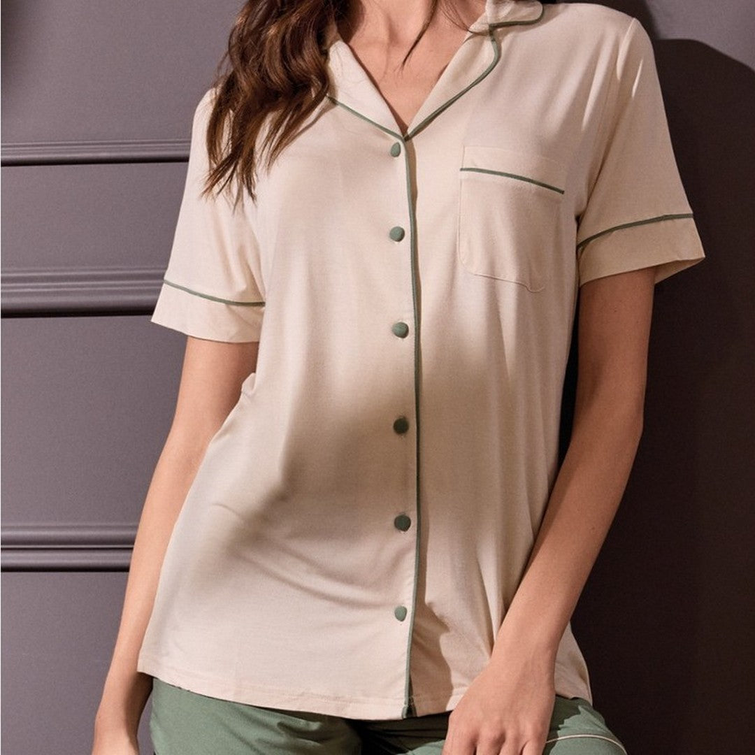 Lormar Pigiama Donna in Viscosa Corto Aperto Today