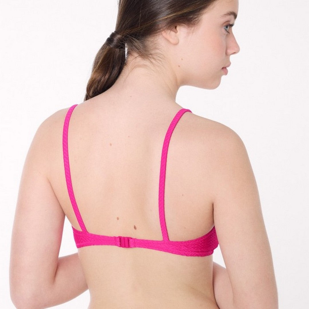 Ysabel Mora Beachwear Bambina Top Bikini Fiocco - 83477 FLUOR PINK