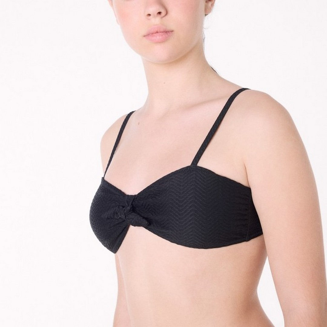 Ysabel Mora Beachwear Ragazza Top Bikini Fiocco Texture - 83479 BLACK