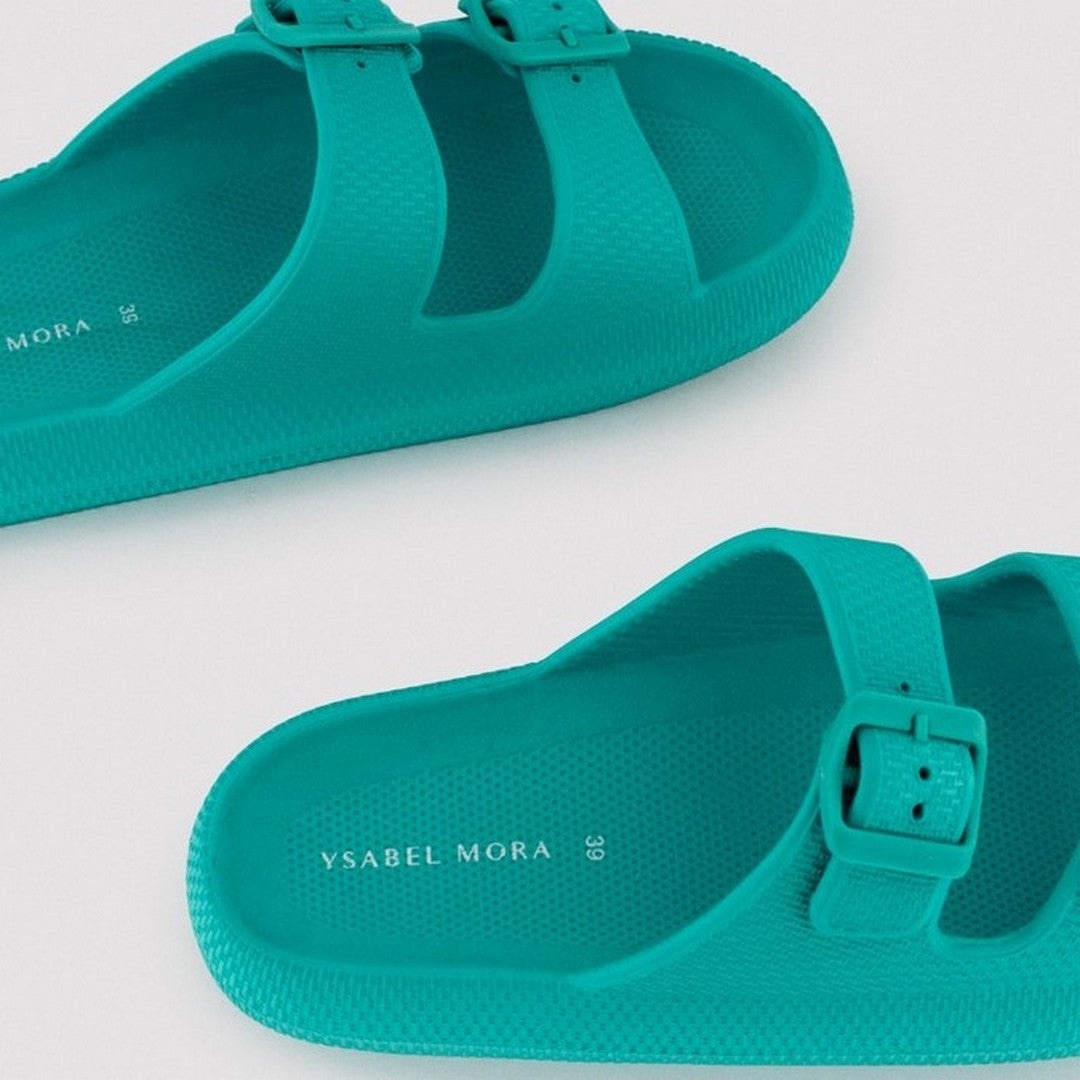 Ysabel Mora Beachwear Donna Ciabatta Con Fibbia - 86196 EXOTIC TURQUOISE