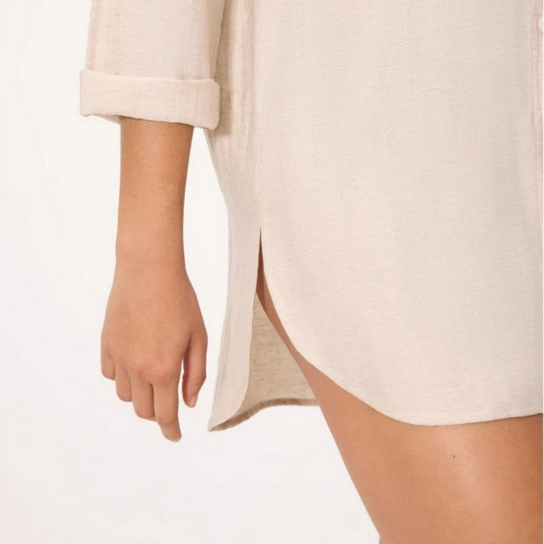 Ysabel Mora Beachwear Donna Camicia Misto Lino - 86275 SAND BROWN