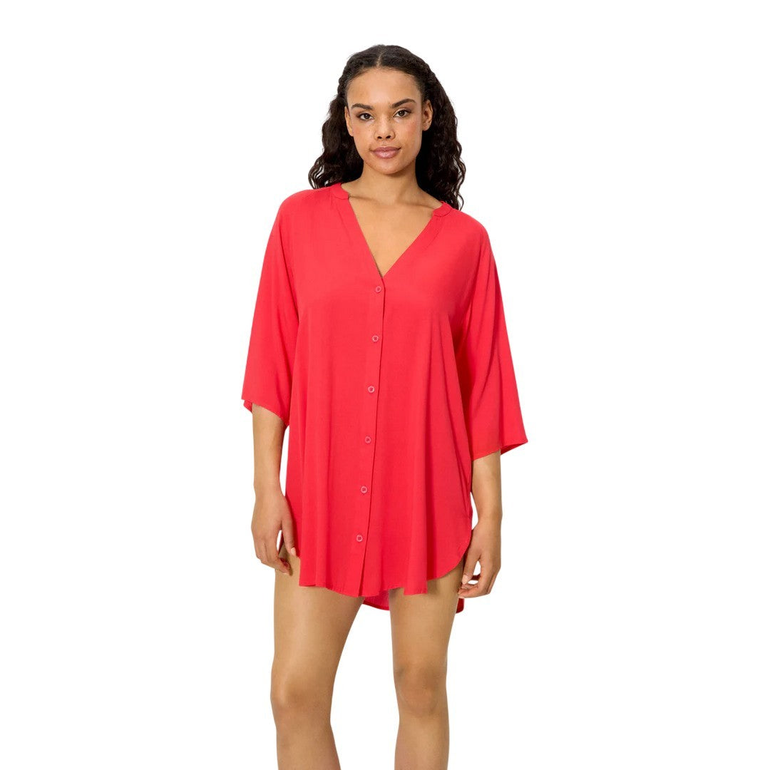 Ysabel Mora Beachwear Donna Camicia Relax - 86278 VIVID CORAL