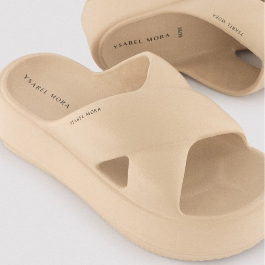 Ysabel Mora Beachwear Donna Ciabatta con Platform - 86287 SAND BROWN