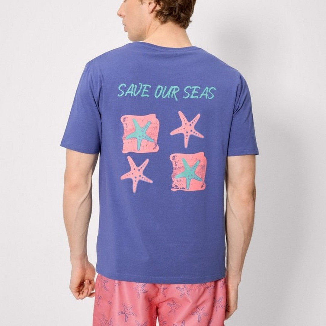 Ysabel Mora Beachwear Uomo T-Shirt Stampata - 90529 VELVET BLUE