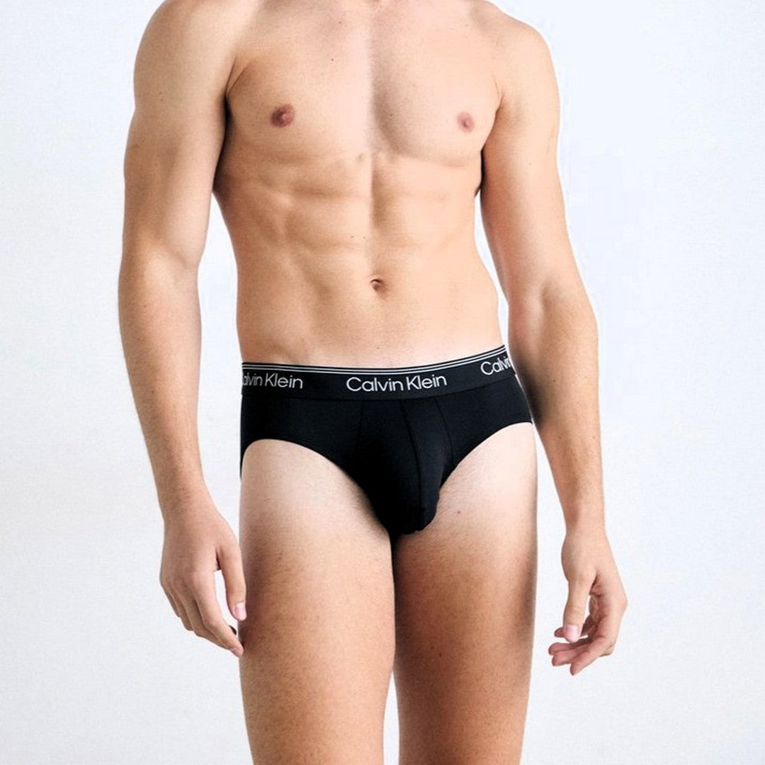 Calvin Klein Underwear 3Pack Slip Uomo Nero Microfibra Stretch - LV00NB4408 UB1