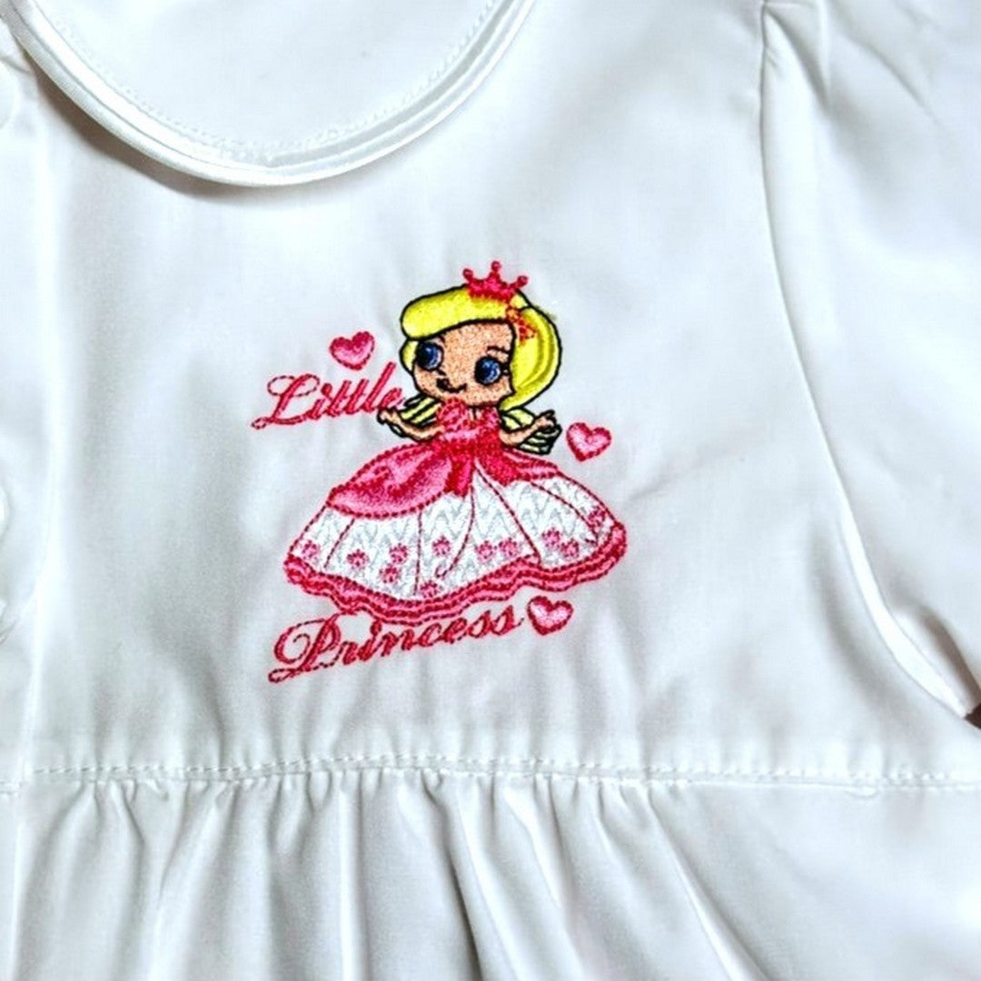 Ambrosino Grembiule Scuola Bambina Bianco con Bottoni