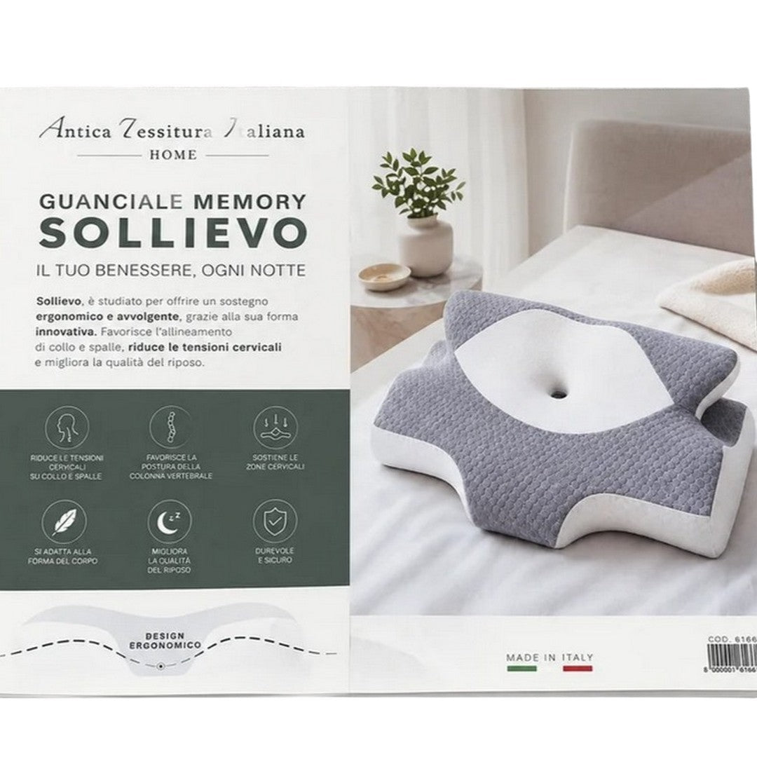 Antica Tessitura Italiana Guanciale Memory Sollievo Ergonomico