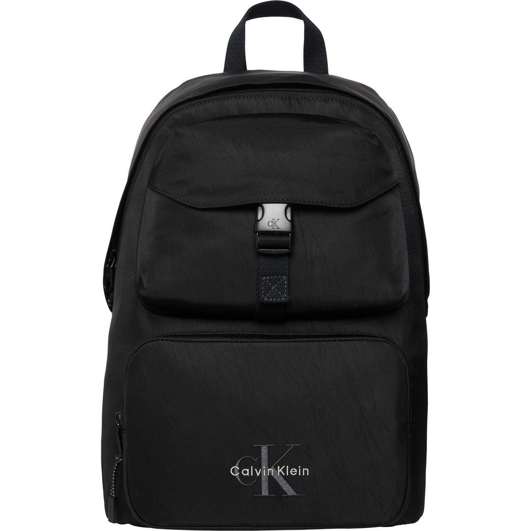 Calvin Klein Uomo Bold Dbl Pkt Backpack Black - LV04D3558G-UB1
