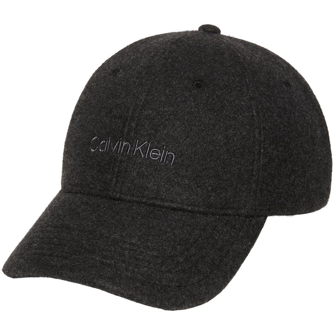 Calvin Klein Uomo Embroidered Titlecase Logo Felt Black Heather - LV04D5131G-UB1