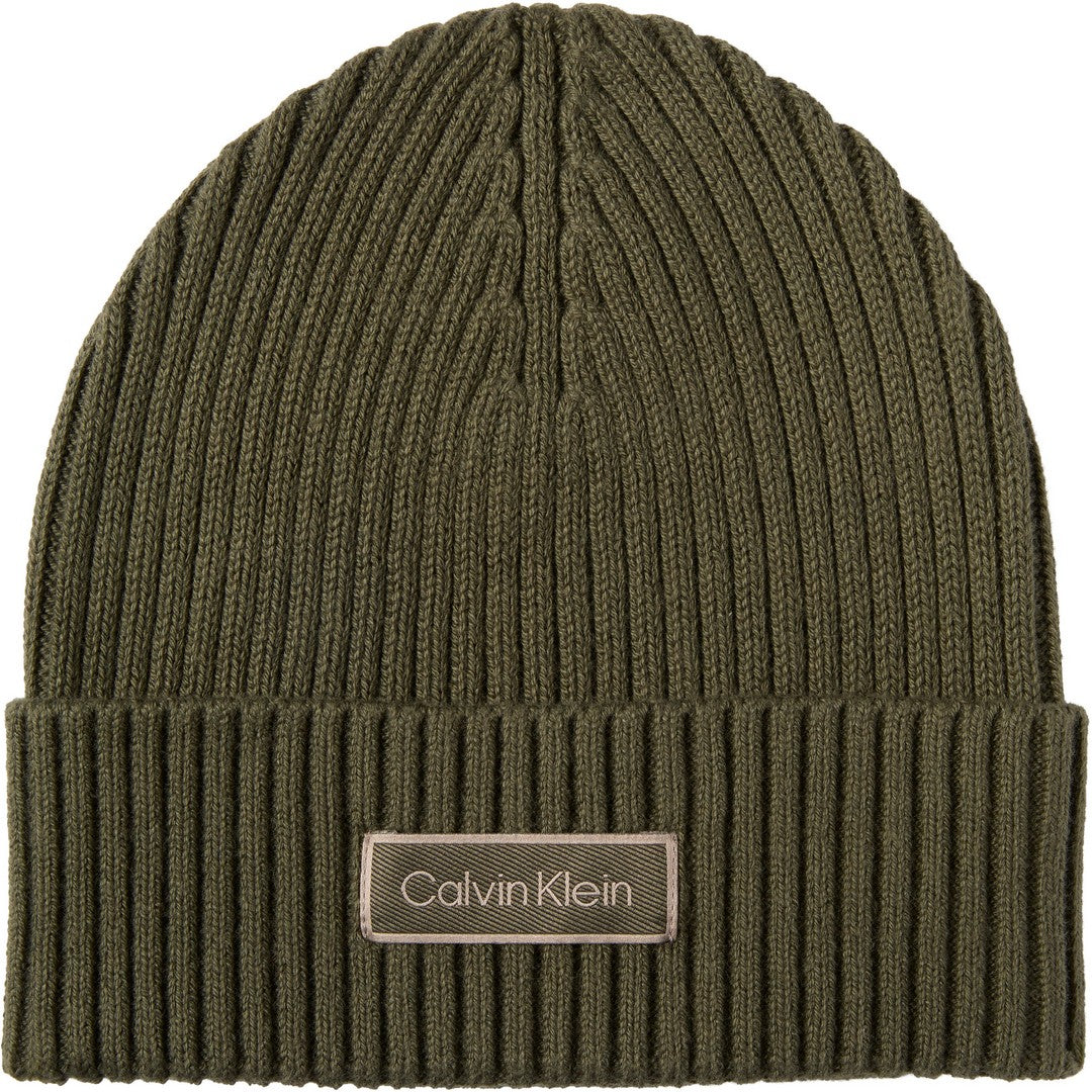 Calvin Klein Uomo Berretto Patch Chunky Rib Cotton Beanie - LV04D8053G-LI1