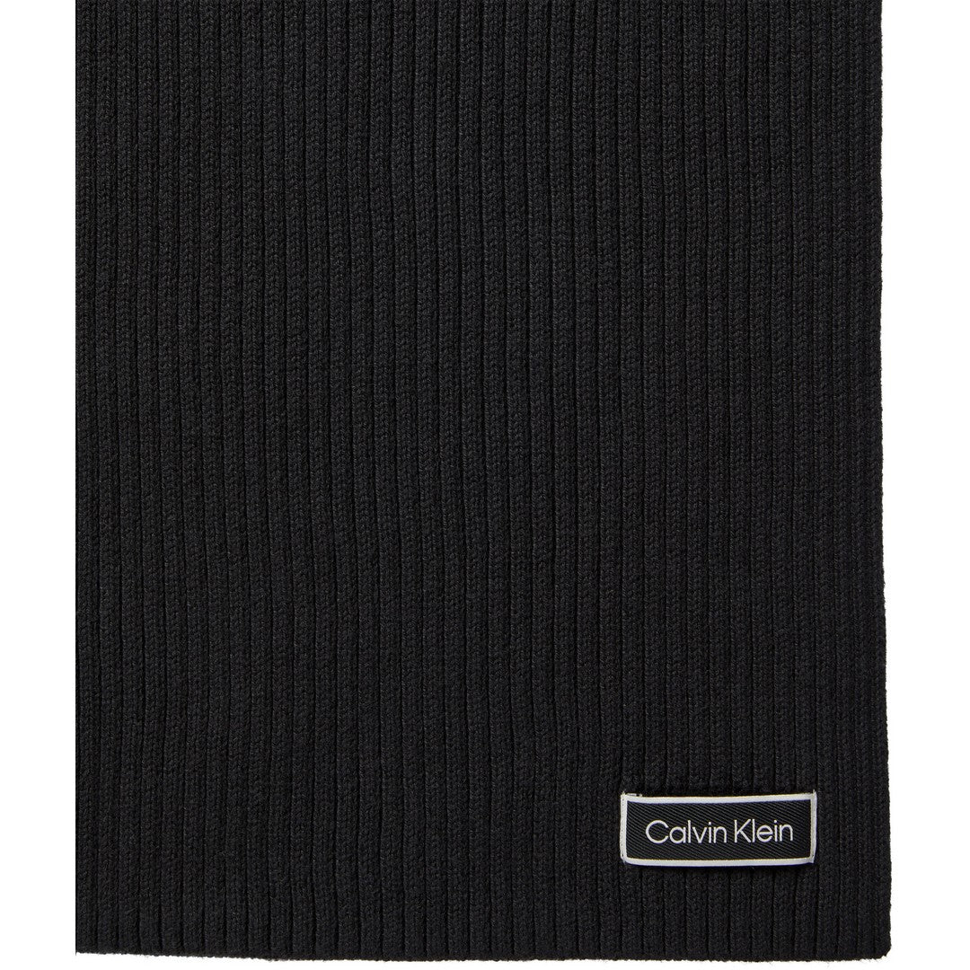 Calvin Klein Donna Sciarpa Patch Chunky Rib Ctn Knit Scarf - LV04F8107G-UB1