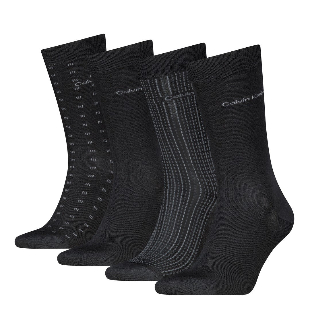 Calvin Klein Uomo 4P Calze Corte Caldo Cotone Giftbox Aop 701241207001801