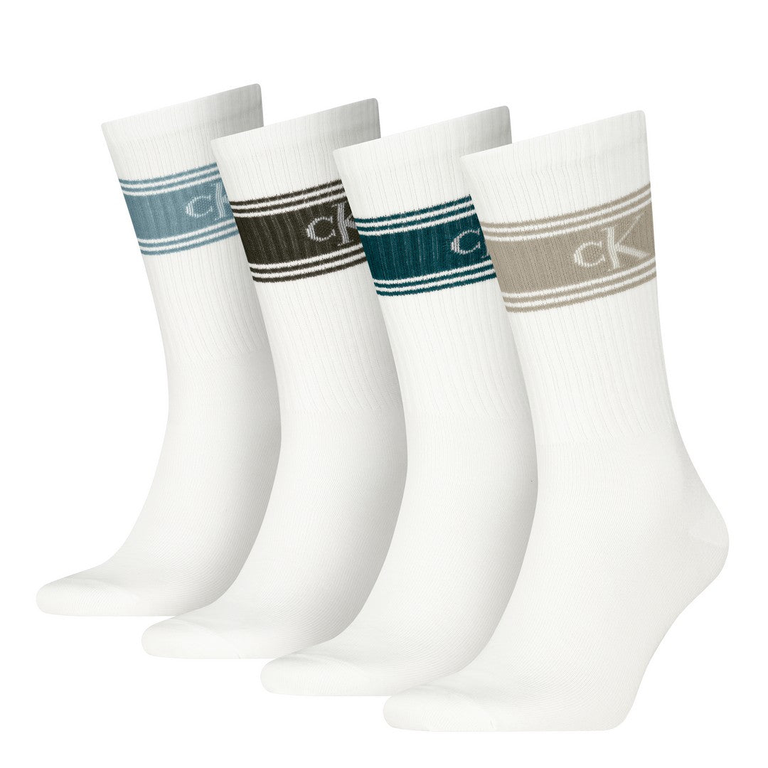 Calvin Klein Uomo 4P Calze in Spugna Giftbox Sport Logo 701241210003801