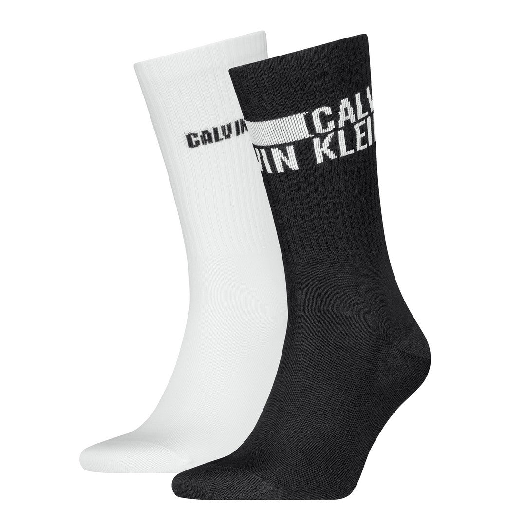 Calvin Klein Uomo Sock 2P Logo Stripe