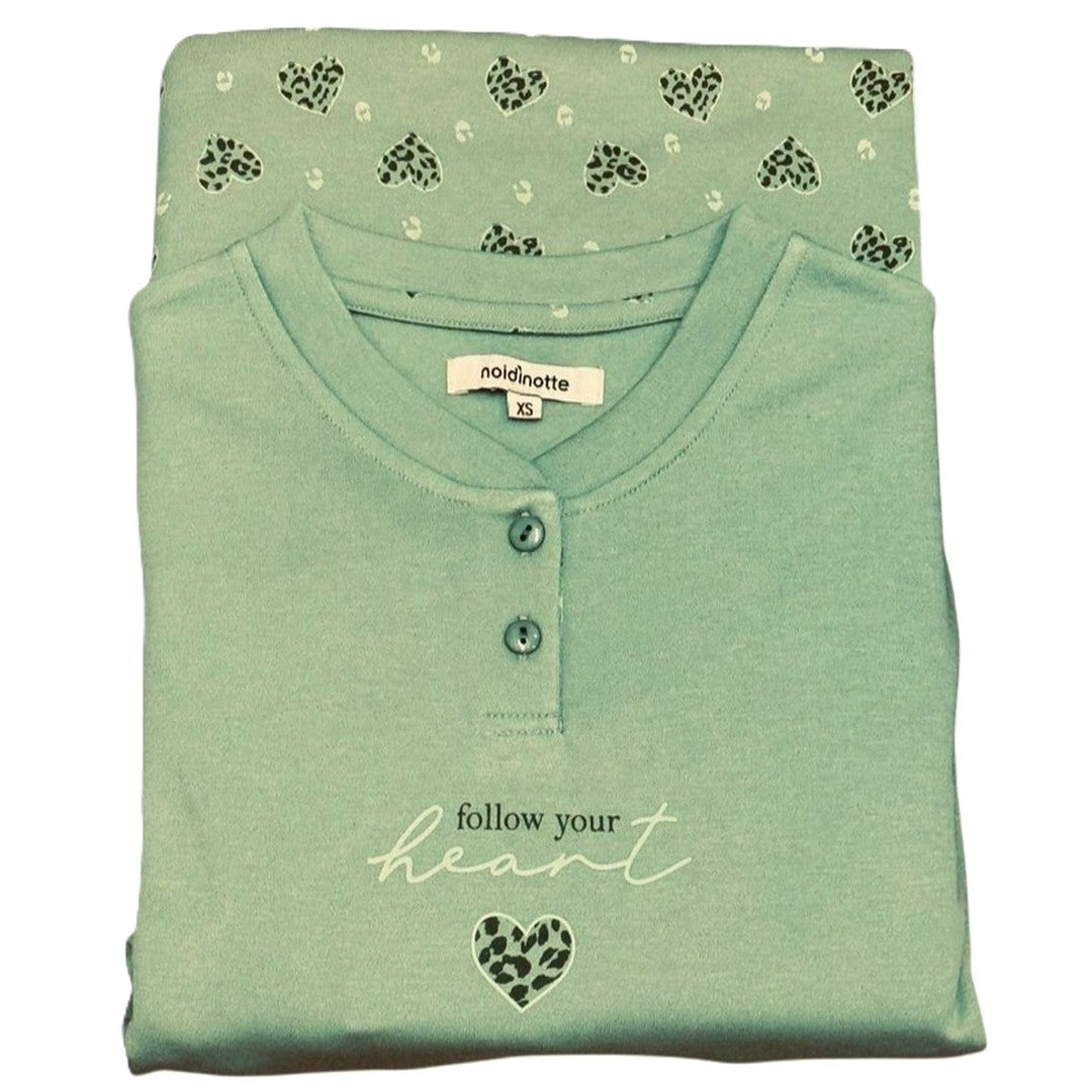 Noidinotte Pigiama Donna Caldo Cotone Felpato - FA009786